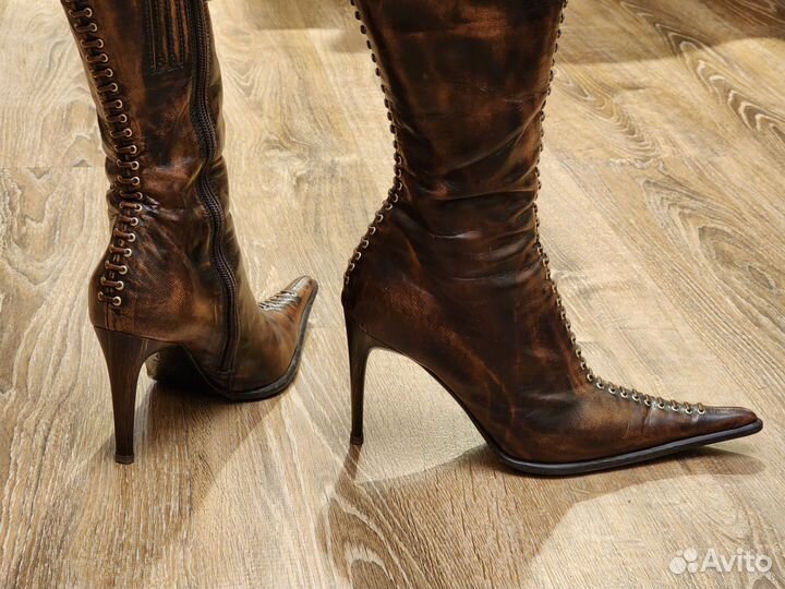 Сапоги Felici кожаные на шпильке, 37