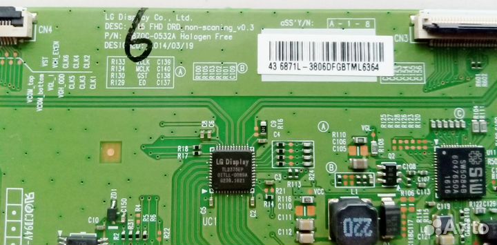 6870C-0532A T-Con LG 43LH541V-ZD