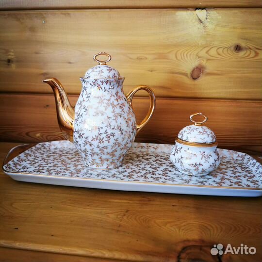 Сервиз кофейный раритет позолота Греция