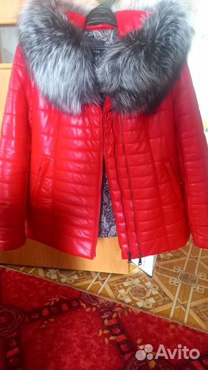 Куртка кожаная женская зимняя