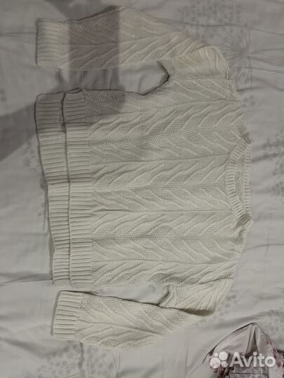 Свитер кардиган белый 46 48 размер