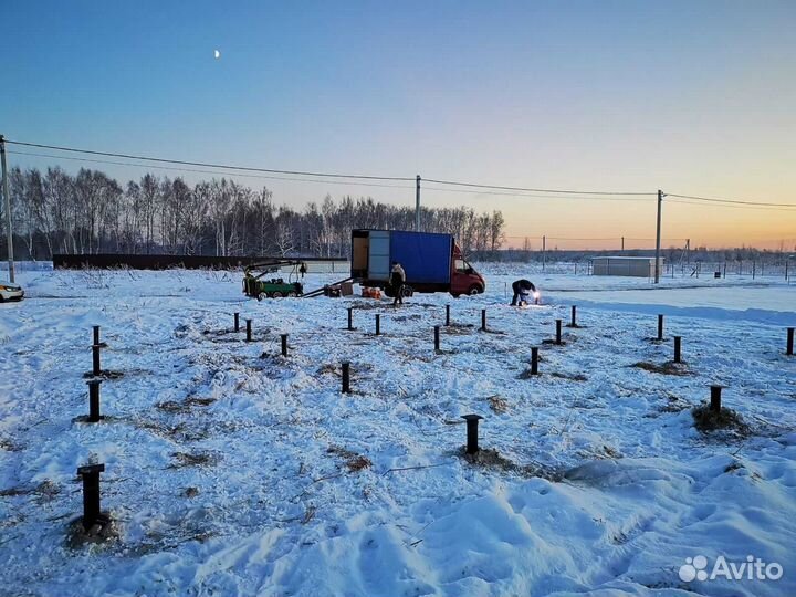 Винтовые сваи с монтажом под ключ установка