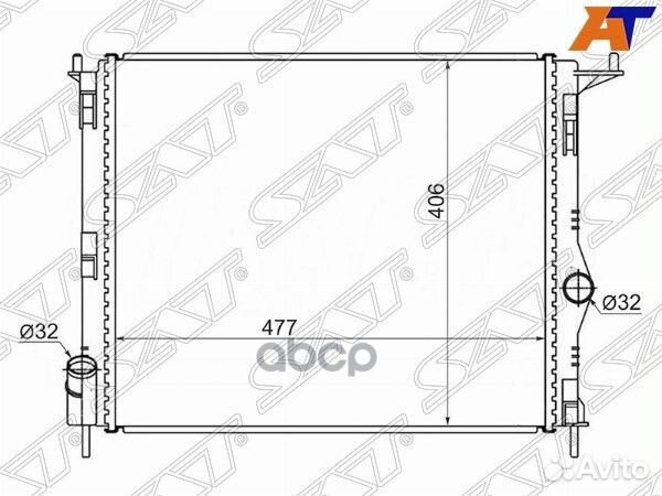 Радиатор renault logan 1.4/1.6 без кондиционера
