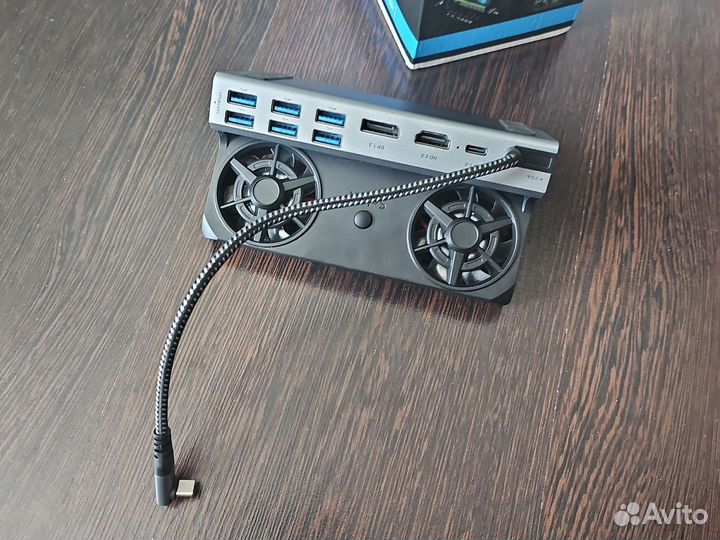 Док станция с вентилятором 11 в 1 hdmi 2.0 4k 60гц