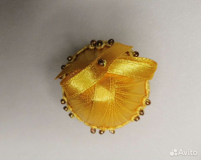 Декоративное яйцо желтое декоративное украшение