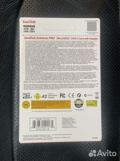 Sandisk Extreme Pro Карта памяти MicroSD 1 Tb Тб