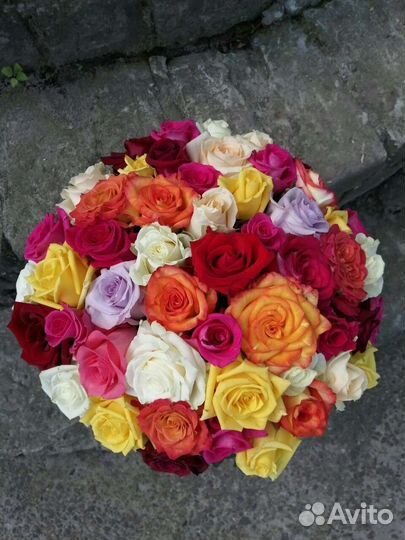 Цветы розы букет