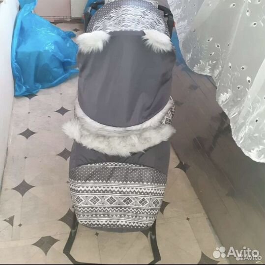 Детские санки-коляска зимние