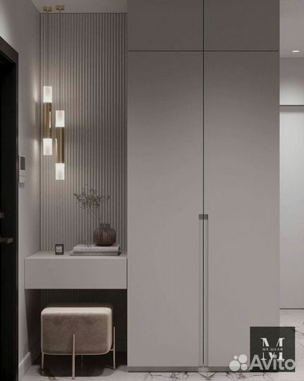 Шкаф распашной с фрезерованными фасадами