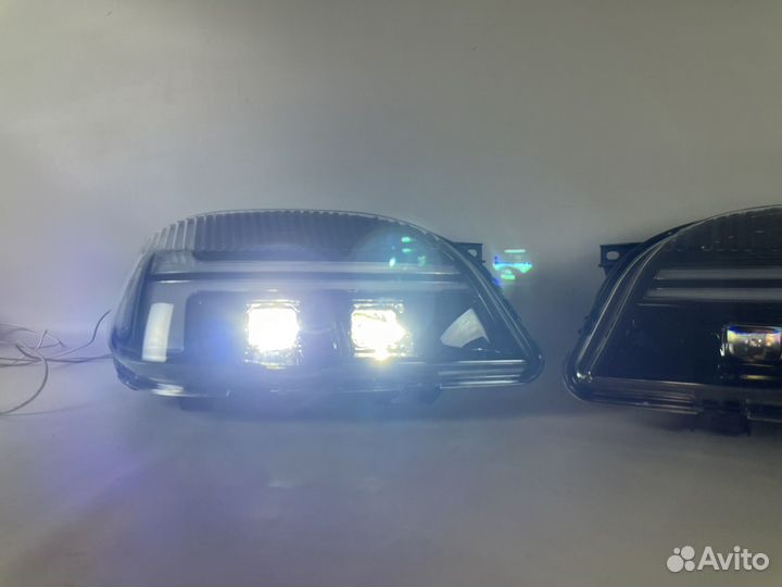 Фара Niva chevrolet светодиодные Bi-led линза