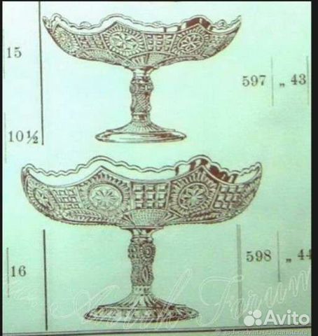 Старинная антикварная ваза на ножке. Фруктовница