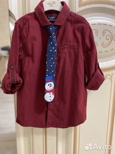 Рубашка с галстуком на новый год