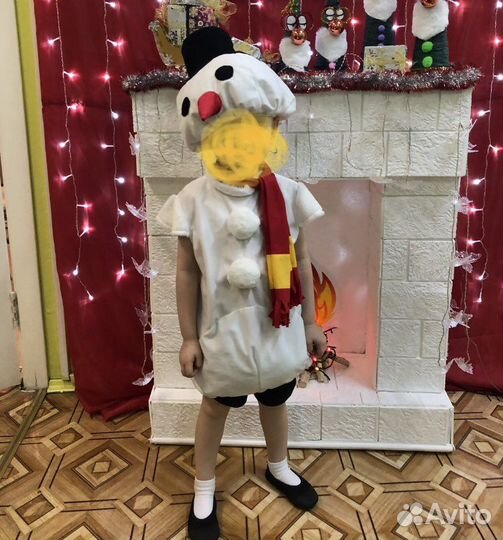 Новогодний костюм для мальчика снеговик