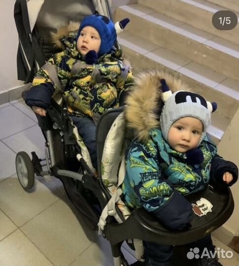 Коляска для погодок двойни