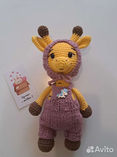 Жираф вязаные игрушки