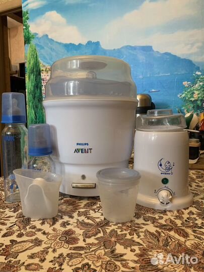 Стерилизатор avent и контейнеры для молока Avent