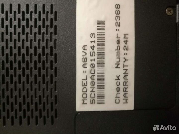 Ноутбук А6000 на запчасти или восстановление