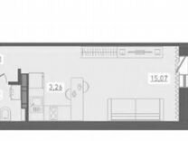 Квартира-студия, 26,9 м², 16/17 эт.
