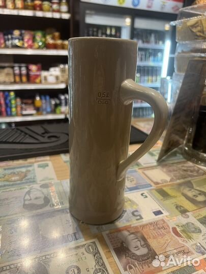Керамическая пивная кружка 