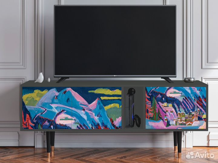 Тв-тумба T1 - Антрацит - Davos Winter