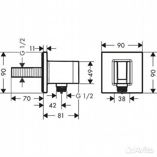 Шланговое подключение Hansgrohe FixFit E 26889670 черный