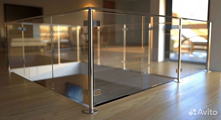 Стеклянное ограждение балкона