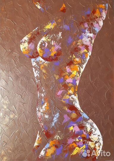 Картина с девушкой в стиле ню Интерьерная картина