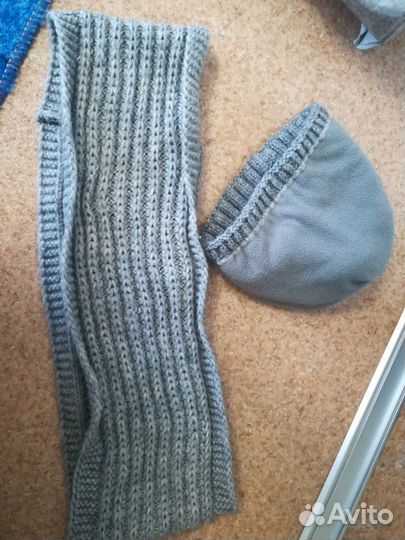 Зимняя шапка со снудом