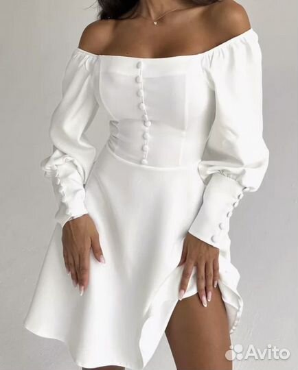 Белое платье вечернее на выпускной zara hm mango