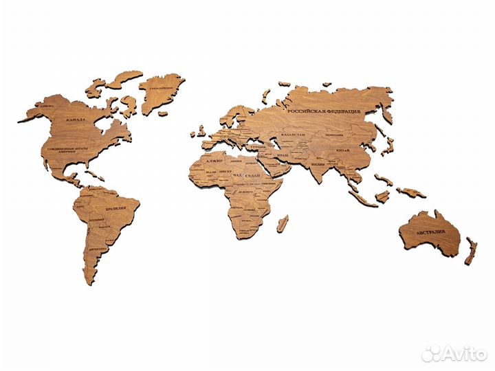 Деревянная карта мира Первоуральск