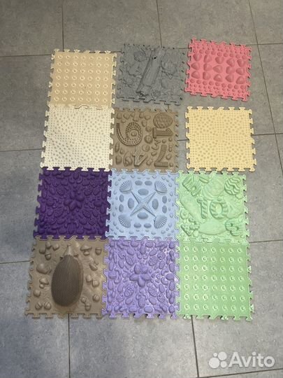Коврик массажный пазл 12 штук