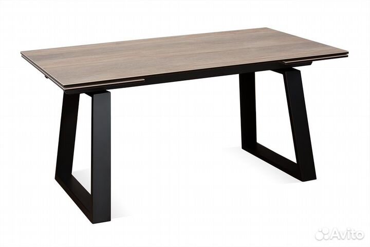 Обеденный Стол rovena 160 white OAK CER BK