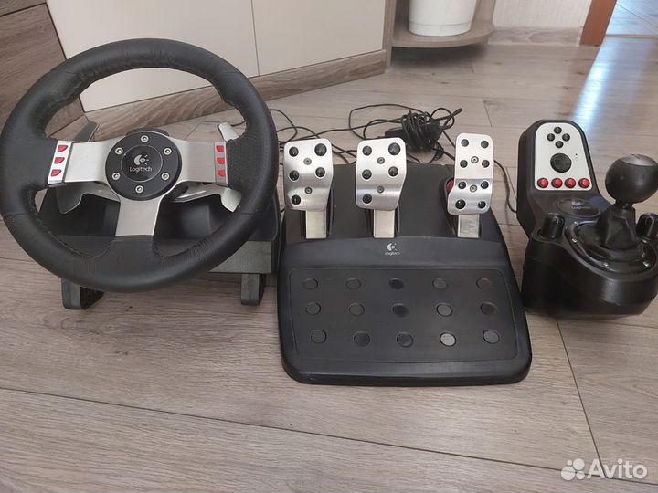 Игровой руль logitech g27 с педалями и кпп