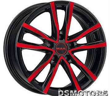 Диски Milano 8/18 5x114.3 ET40 d76 black AND RED