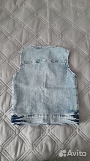 Жилетка для девочки джинсовая 2-3года