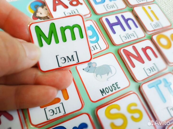 Английский алфавит для детей (на липучках)