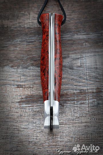 Нож складной Волк сталь Elmax накладки акрил красн