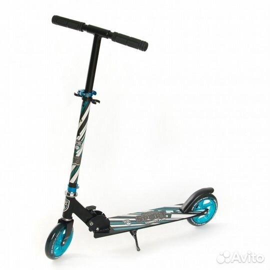 Самокат подростковый складной connect plus голубой