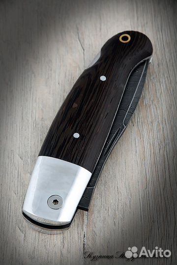 Нож складной Скат сталь дамаск накладки венге