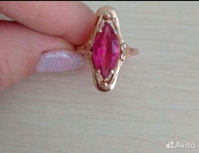 Перстень СССР винтаж под золото