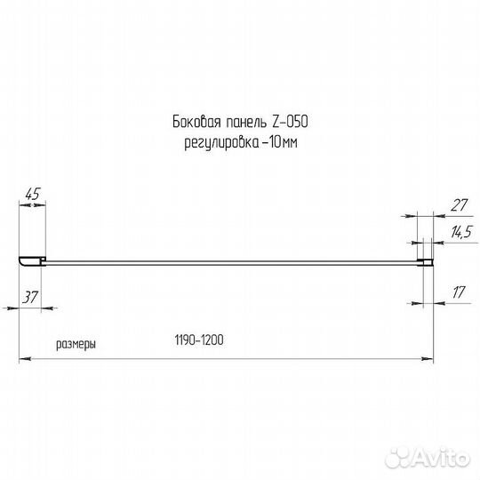 Душ. Стенка RGW 120x195 Хром 352205212-11