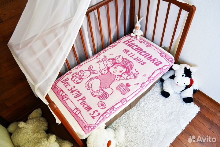 Подарок новорожденному - Одеяло детское именное