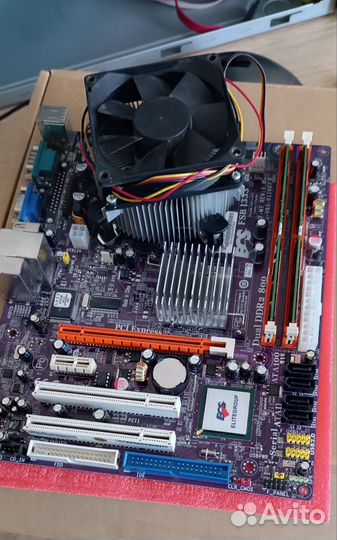 Материнская плата с процессором 775