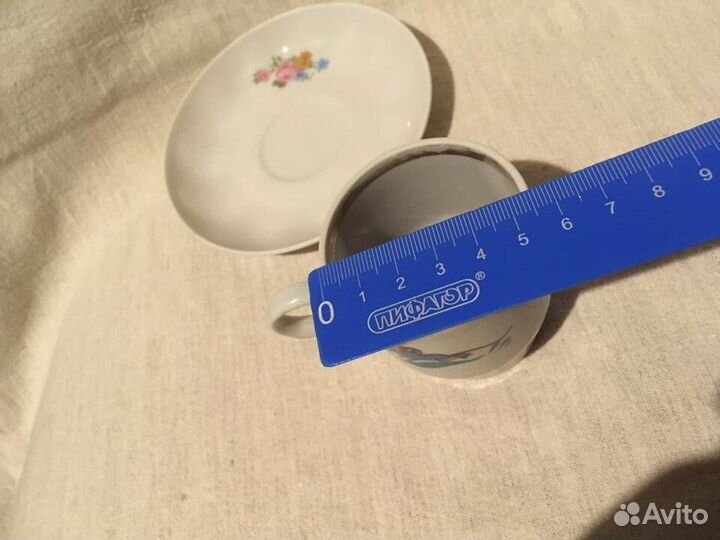 Чашка с блюдцем детские