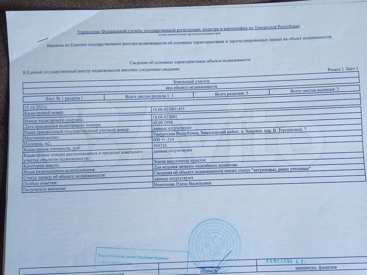 Участок 6 сот. (ИЖС)