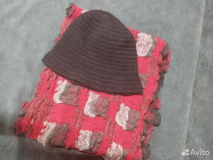 Комплект шапка и шарф женские