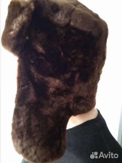 Шапка- ушанка цигейка мужская