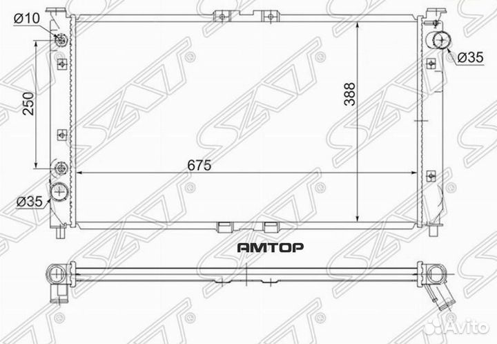 SAT MZ0003-V6 Радиатор Mazda Millenia 94-03 / Xedo