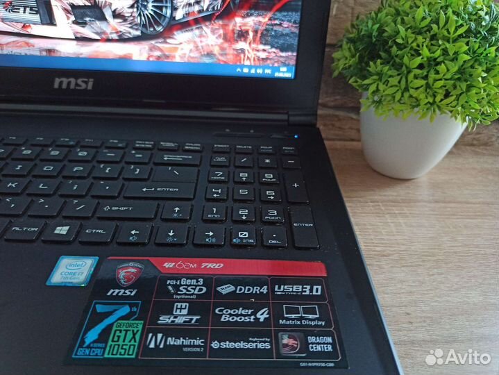 Мощный игровой ноутбук Msi GL62M, i7