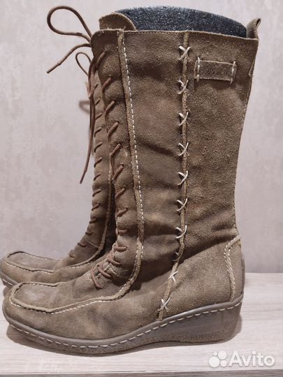 Сапоги, ботинки зимние женские кожаные 39